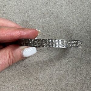 Beautiful Beth Miller Designs bangle bracelet with five rows of pave diamonds
